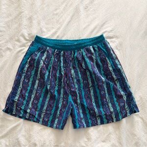Members Only | Vintage | Teal Swim Trunks with White Mesh Lining | M